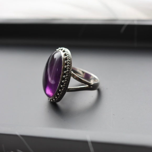 Amethyst Sterling Silver Ring - Picture 2 of 2